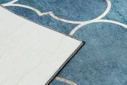 Alfombra lavable ANDRE 1181 Espaldera marroquí antideslizante - azul