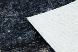 Alfombra lavable ANDRE 1058 Ornamento, vintage antideslizante - negro / azul