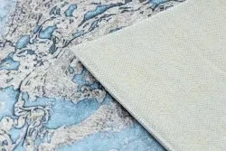 Alfombra lavable ANDRE 2248 Mármol, antideslizante - azul