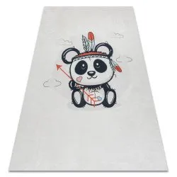 Alfombra lavable BAMBINO 1129 panda para niños antideslizante - crema