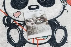 Alfombra lavable BAMBINO 1129 panda para niños antideslizante - crema