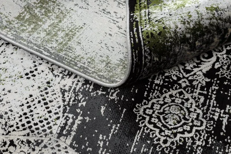 Alfombra VINCI 1516 moderna Rosetón vintage - Structural marfil / verde