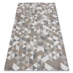 Alfombra CASA ECO sisal BOHO Triangulos 2816 crema / taupe, alfombra reciclada