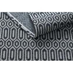 Alfombra CASA ECO sisal BOHO Ojetes 22075 negro / gris, alfombra reciclada