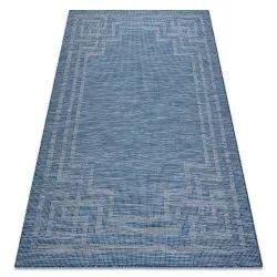 Alfombra sisal PATIO 3071 griego Tejido plano azul oscuro / beige