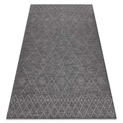 Alfombra sisal PATIO 3077 Boho Tejido plano - negro