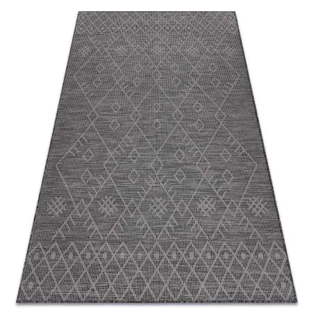Alfombra sisal PATIO 3077 Boho Tejido plano - negro