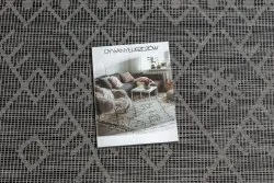 Alfombra sisal PATIO 3077 Boho Tejido plano - negro