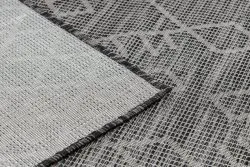 Alfombra sisal PATIO 3077 Boho Tejido plano - negro