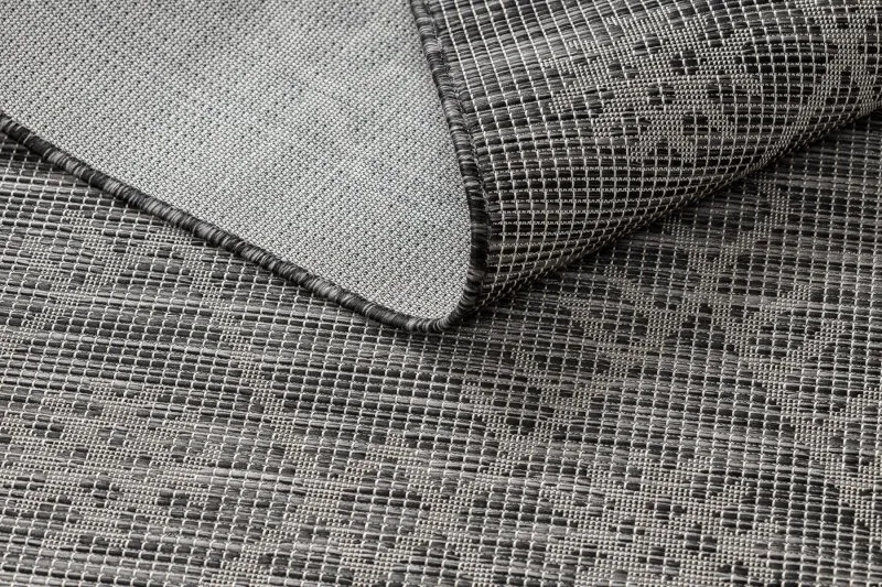 Alfombra sisal PATIO 3077 Boho Tejido plano - negro