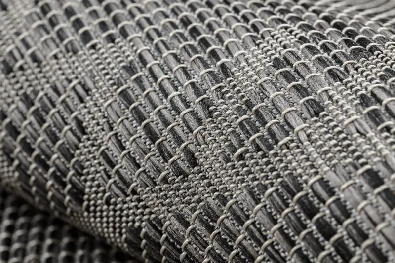 Alfombra sisal PATIO 3077 Boho Tejido plano - negro