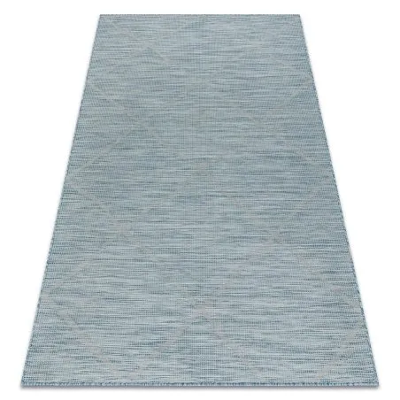 Alfombra sisal PATIO 3075 Diamantes Tejido plano - turquesa