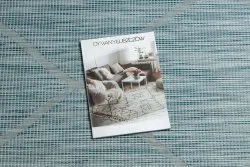 Alfombra sisal PATIO 3075 Diamantes Tejido plano - turquesa