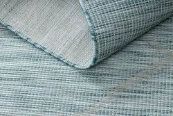 Alfombra sisal PATIO 3075 Diamantes Tejido plano - turquesa