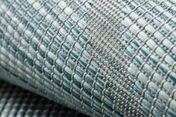 Alfombra sisal PATIO 3075 Diamantes Tejido plano - turquesa