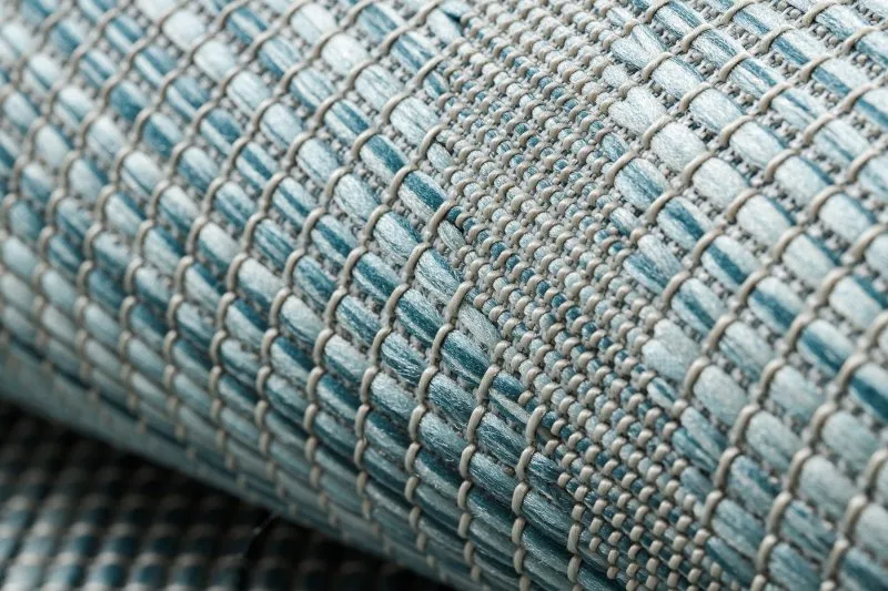 Alfombra sisal PATIO 3075 Diamantes Tejido plano - turquesa