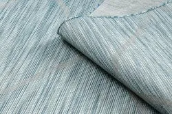 Alfombra sisal PATIO 3075 Diamantes Tejido plano - turquesa