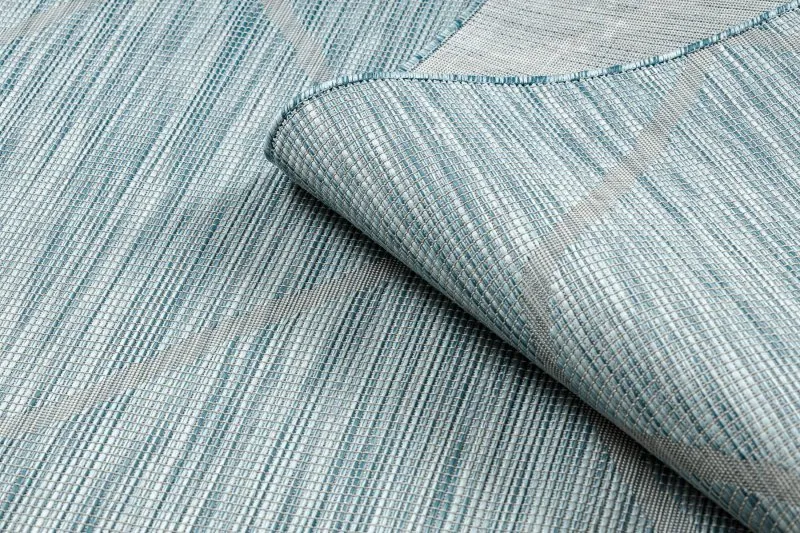 Alfombra sisal PATIO 3075 Diamantes Tejido plano - turquesa