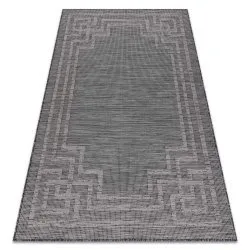 Alfombra sisal PATIO 3071 Griego marco Tejido plano - negro
