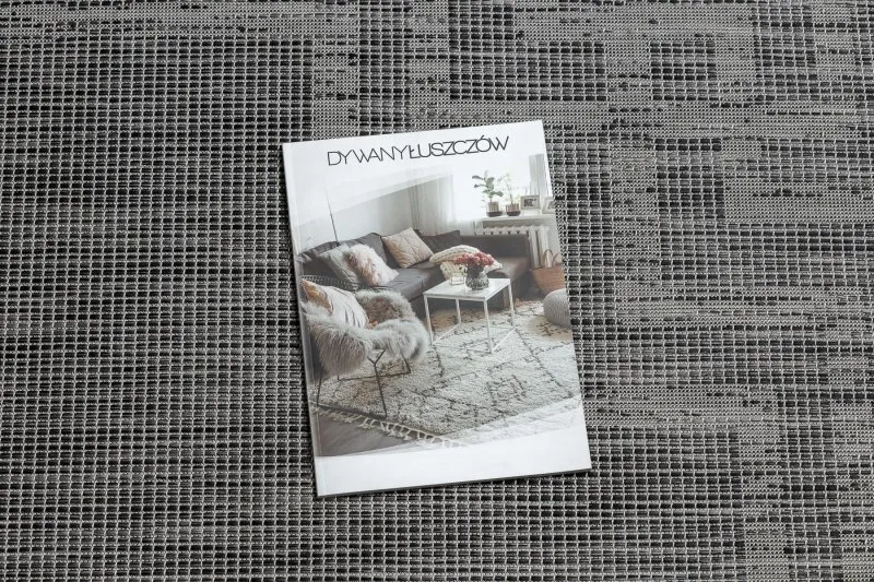 Alfombra sisal PATIO 3071 Griego marco Tejido plano - negro