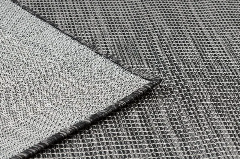 Alfombra sisal PATIO 3071 Griego marco Tejido plano - negro