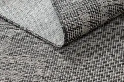 Alfombra sisal PATIO 3071 Griego marco Tejido plano - negro
