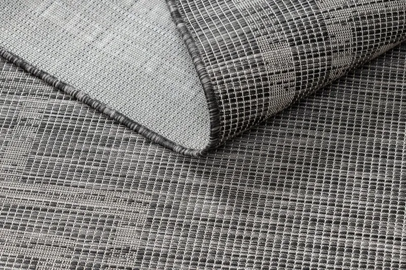 Alfombra sisal PATIO 3071 Griego marco Tejido plano - negro