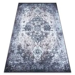 ANTIKA alfombra ancret washedstone, adorno sunset, lavable - gris