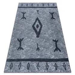 ANTIKA alfombra 119 tek, azteca, lavable - gris