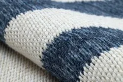 Dywan TWIN 22990 Ramka bawełna, dwustronny Ekologiczny frędzle - granat / krem
