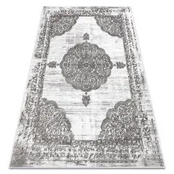 Alfombra LIRA E1468 Rosetón, estructural, moderna, glamour - gris