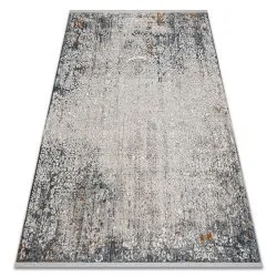 Alfombra TULS estructural, franjas 51327 vintage, ornamento marfil / crema