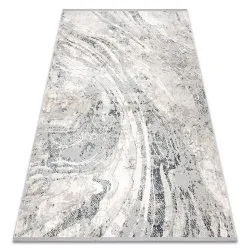 Alfombra TULS estructural, franjas 51328 vintage, Abstracción marfil / gris