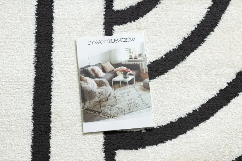 Dywan MODE 8631 geometryczny krem / czarny