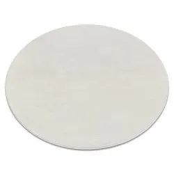 Alfombra SOFTY circulo llanura color sólido crema