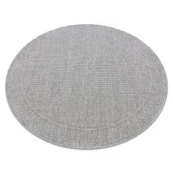 Alfombra MIMO 5979 circulo sisal exterior marco gris claro