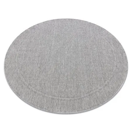 Alfombra MIMO 5979 circulo sisal exterior marco gris claro