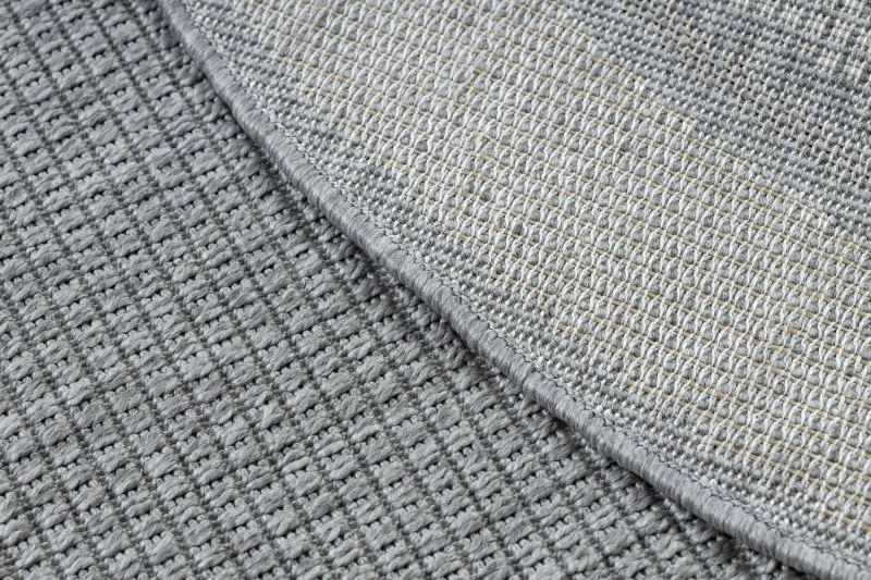 Alfombra MIMO 5979 circulo sisal exterior marco gris claro