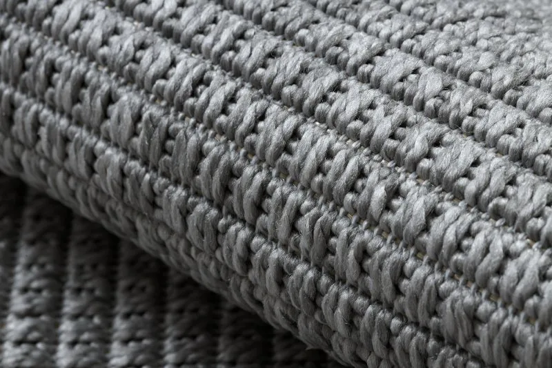 Alfombra MIMO 5979 circulo sisal exterior marco gris claro