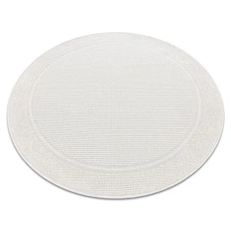 Dywan TIMO 5979 koło SZNURKOWY SIZAL outdoor ramka biały 