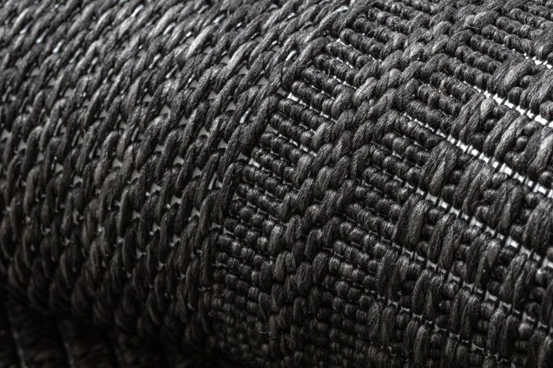 Alfombra MIMO 5979 sisal exterior marco color negro