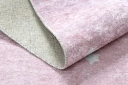Alfombra lavable JUNIOR 52063.802 Arcoiris, nubes para niños antideslizante - rosado