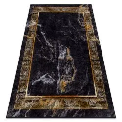 Alfombra lavable MIRO 51278.809 Mármol, griego antideslizante - negro / oro