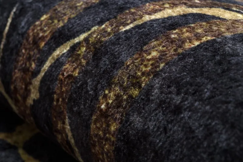 Alfombra lavable MIRO 51333.801 Mármol, marco antideslizante - negro / oro