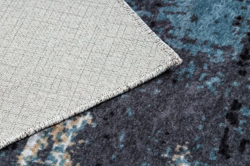 Alfombra lavable MIRO 51454.802 Abstração antideslizante - azul oscuro / beige