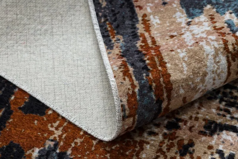 Alfombra lavable MIRO 51454.802 Abstração antideslizante - azul oscuro / beige