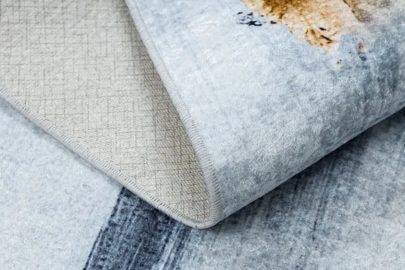 Alfombra lavable MIRO 51573.802 Abstração antideslizante - azul / oro