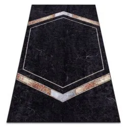 Alfombra lavable MIRO 52025.802 Mármol, geométrico antideslizante - negro