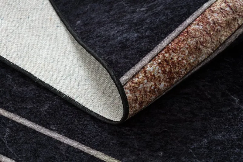 Alfombra lavable MIRO 52025.802 Mármol, geométrico antideslizante - negro