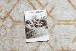 Dywan do prania MIRO 51805.804 Geometryczny, kratka antypoślizgowy - złoty